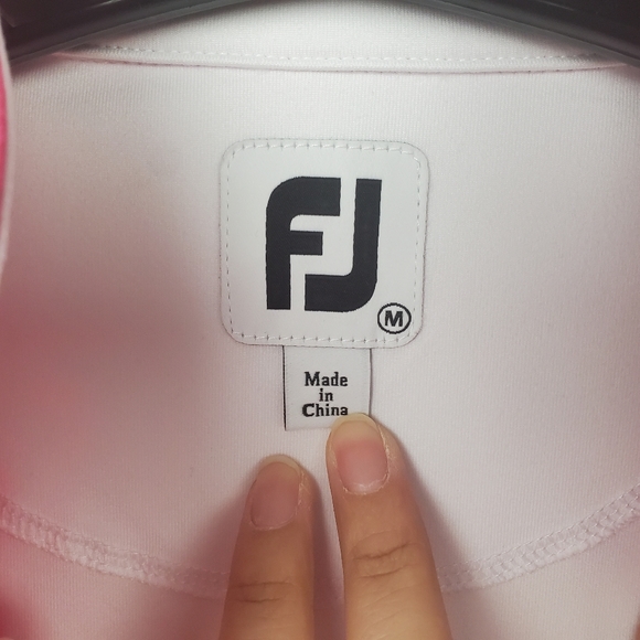 Footjoy Medium Hotpink White Full Zip Long Sleeve Performance Light Golf Jacket - Picture 7 of 16
